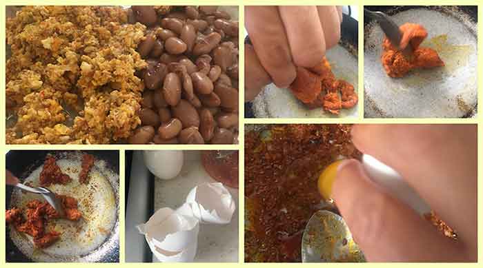 Cómo preparar chorizo con huevo 