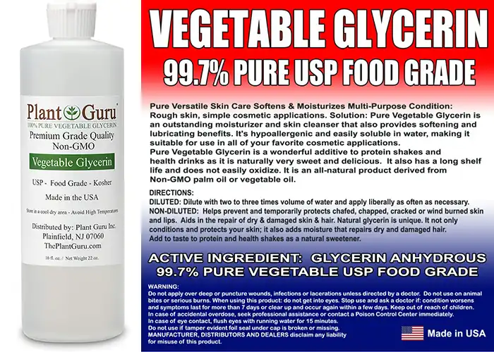 Glicerina comestible de origen vegetal