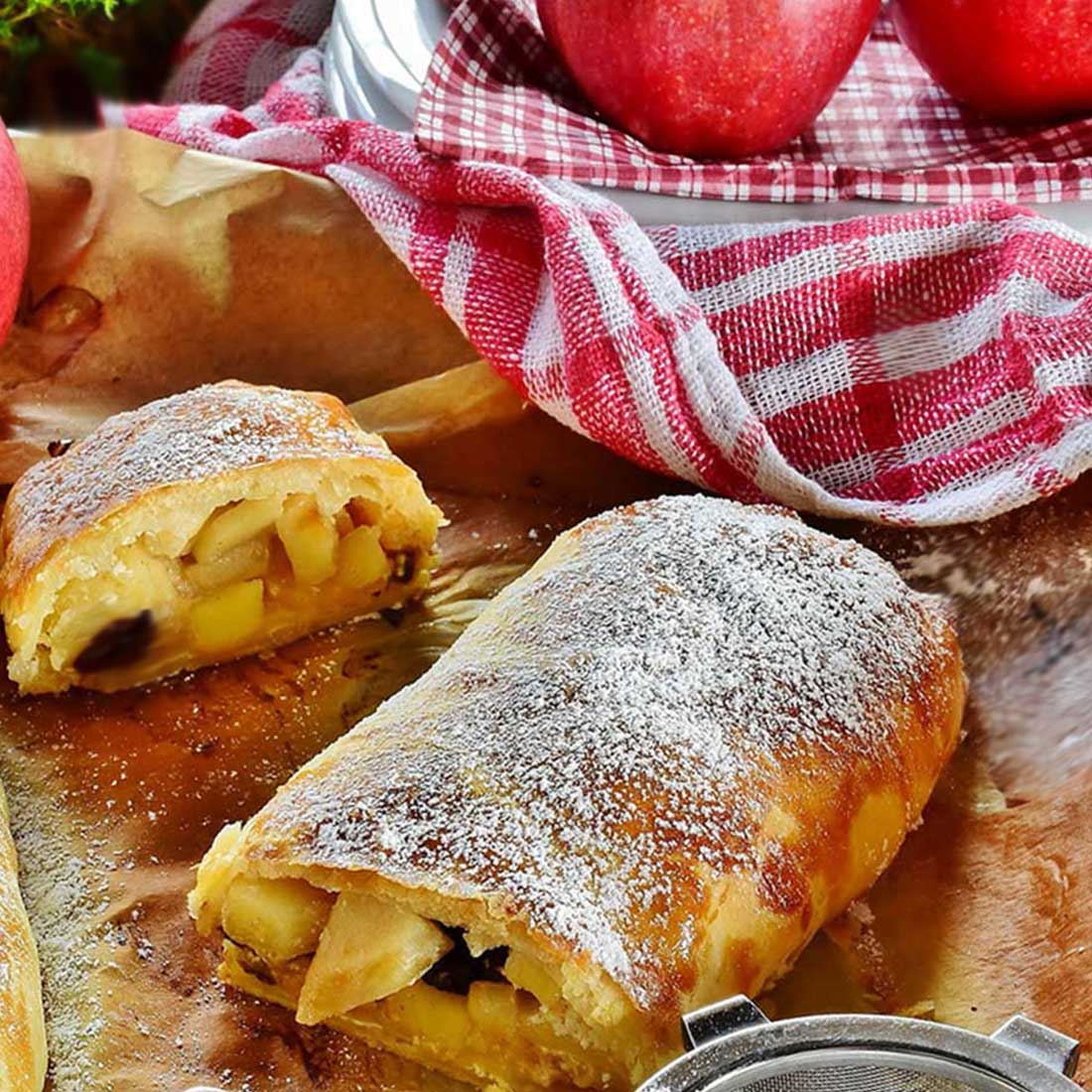 Strudel de manzana receta deliciosa y fácil de preparar